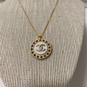 Vintage Repurposed Chanel Button Necklace